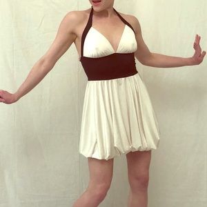 Babydoll bubble hem dress